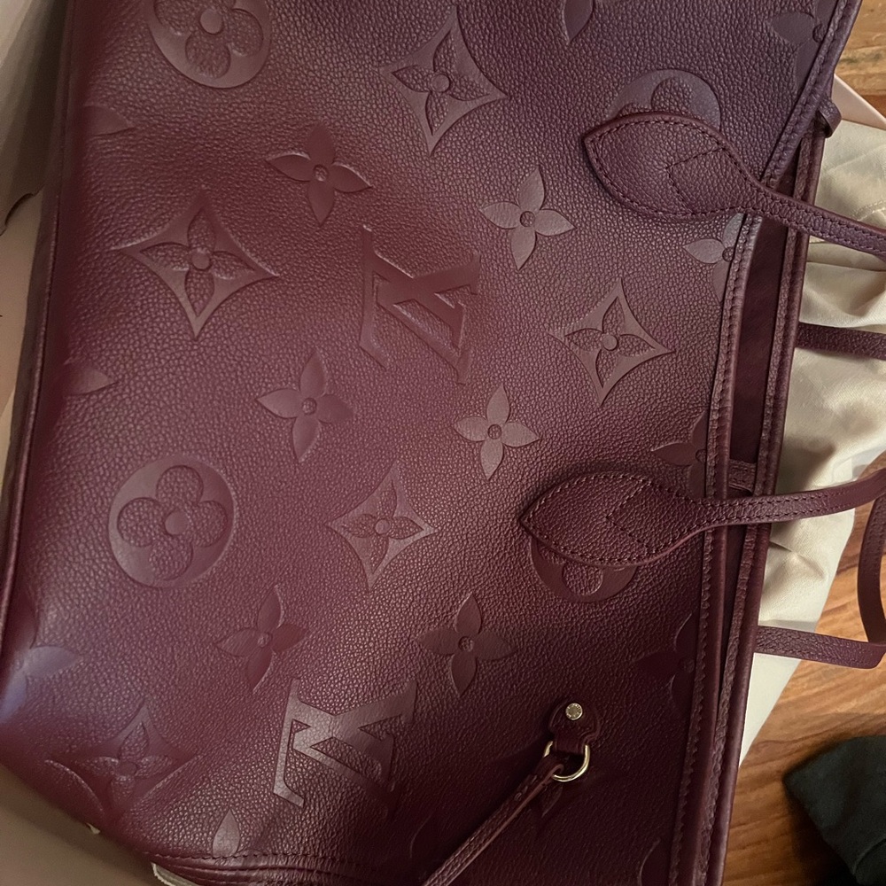Louis Vuitton Deep Purple mid size Tote Bag M25855 Neverf MM EMP GRENAT